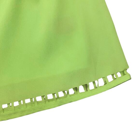 Neon Lime Green Yellow Short Cutout Dress Medium Sleeveless Summer Sundress - Picture 4 of 10